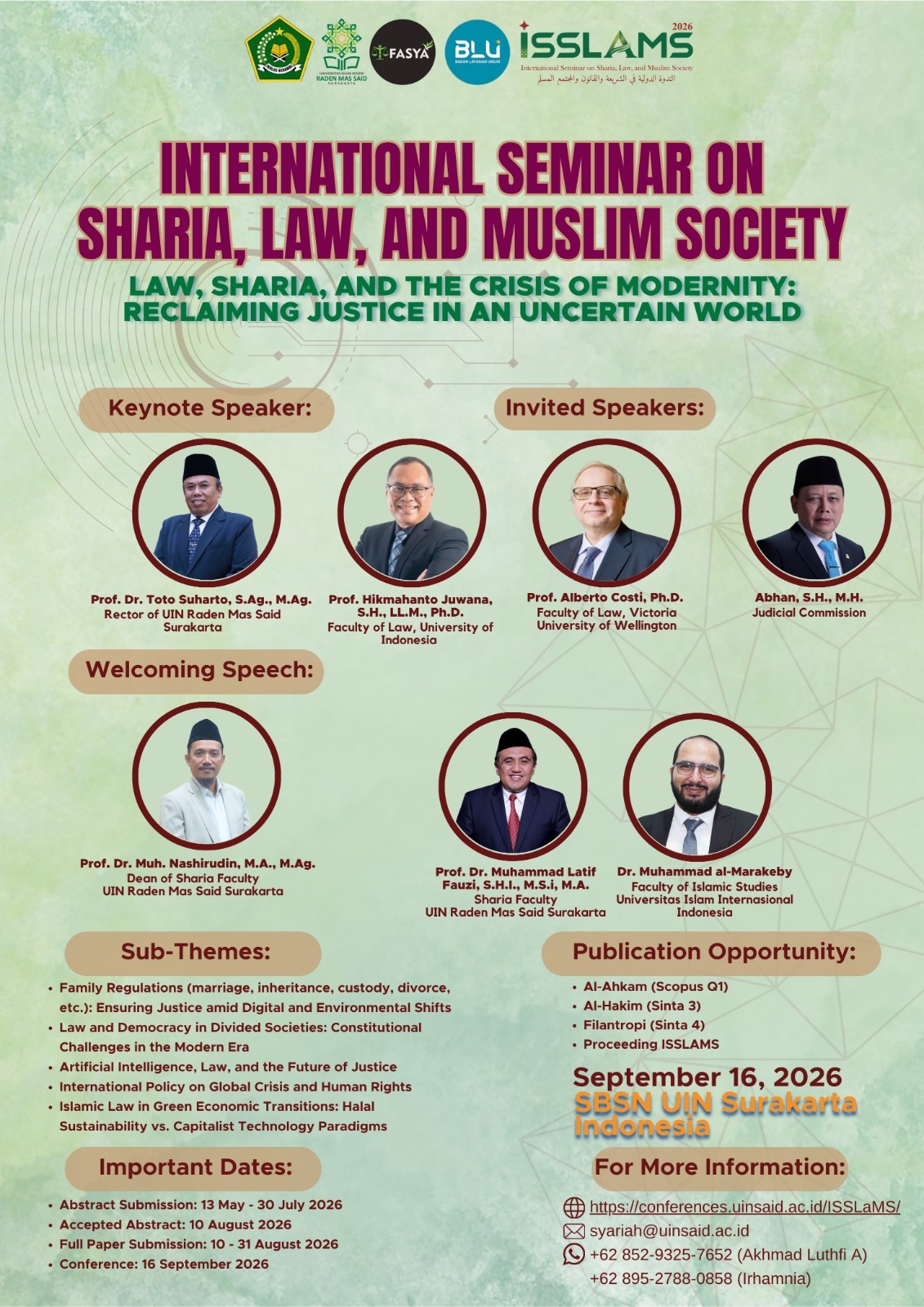 3rd International Seminar on Sharia, Law and Muslim Society