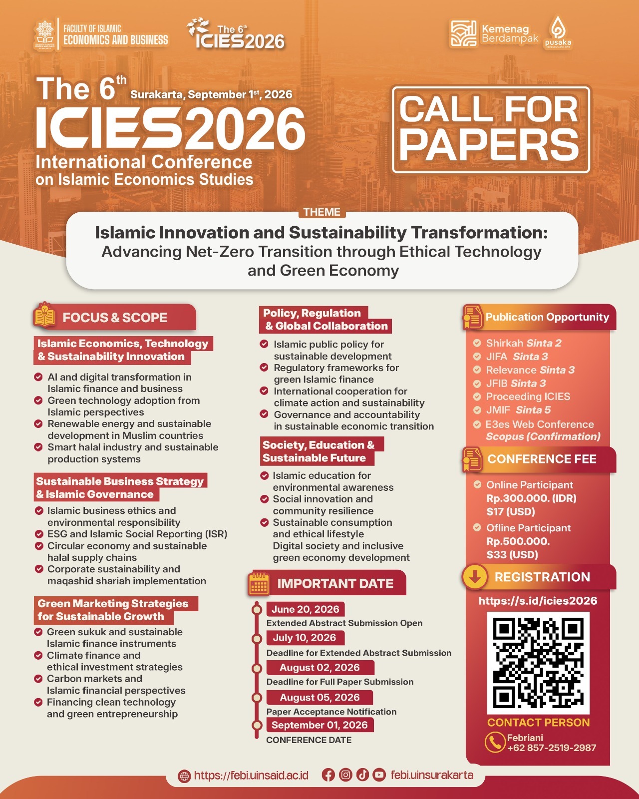 The 6th International Conference on Islamic Economics Studies