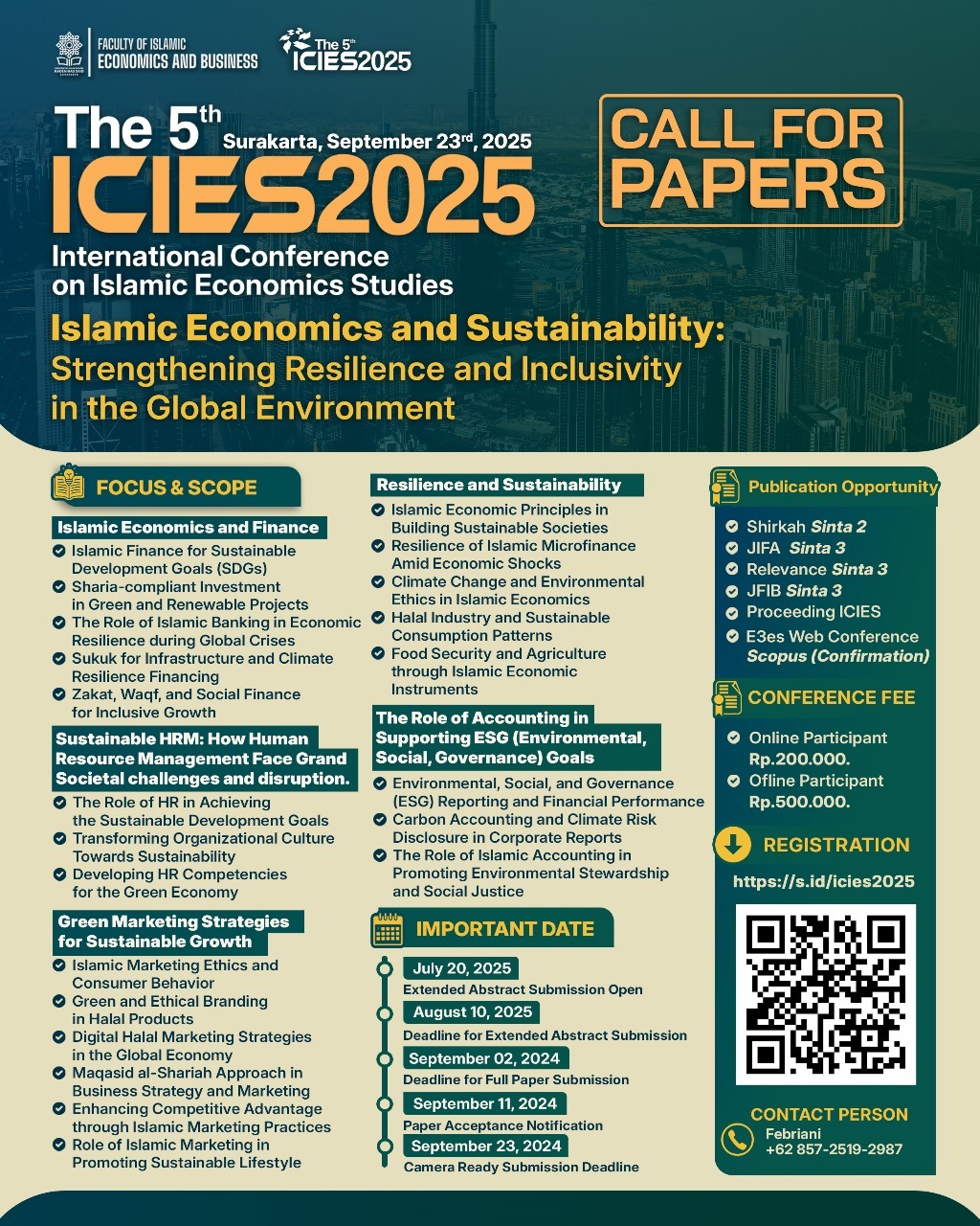 The 5th International Conference on Islamic Economics Studies